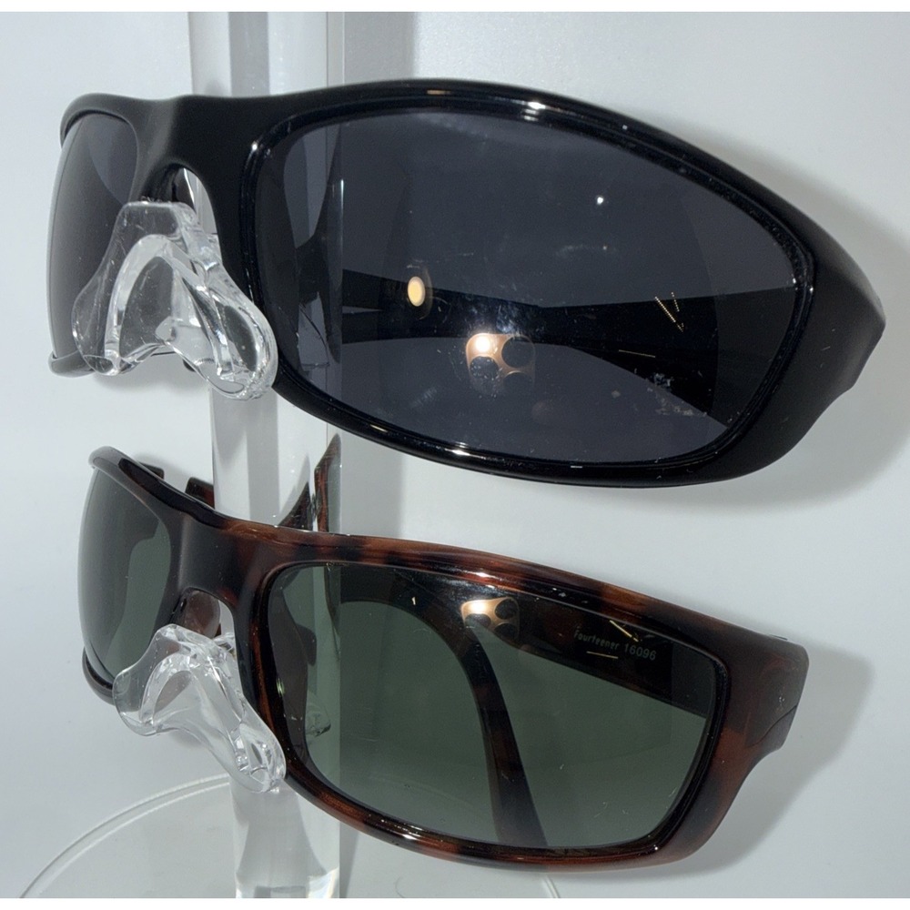 2 pairs ONE by Optic Nerve Authentic Sunglasses Polarized Wrap-Fourteener &Black - Picture 2 of 13